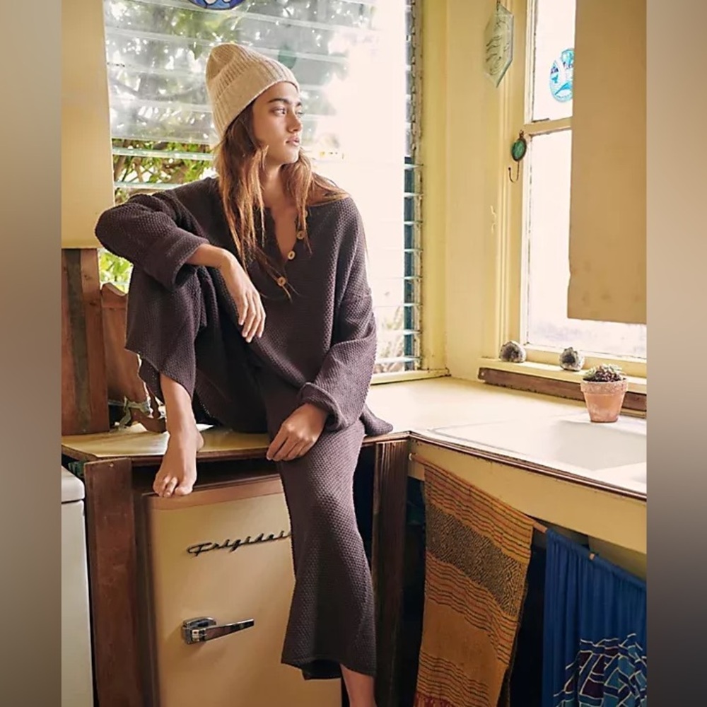 Free People Hailee Sweater Set in Brown